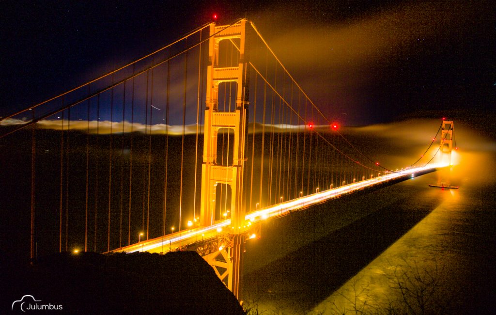 Golden Gate Bridge By  Night